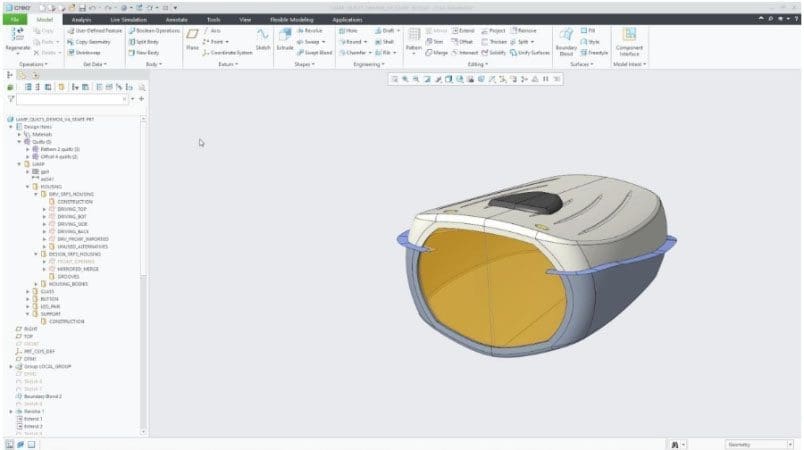 creo vs nx - creo interface