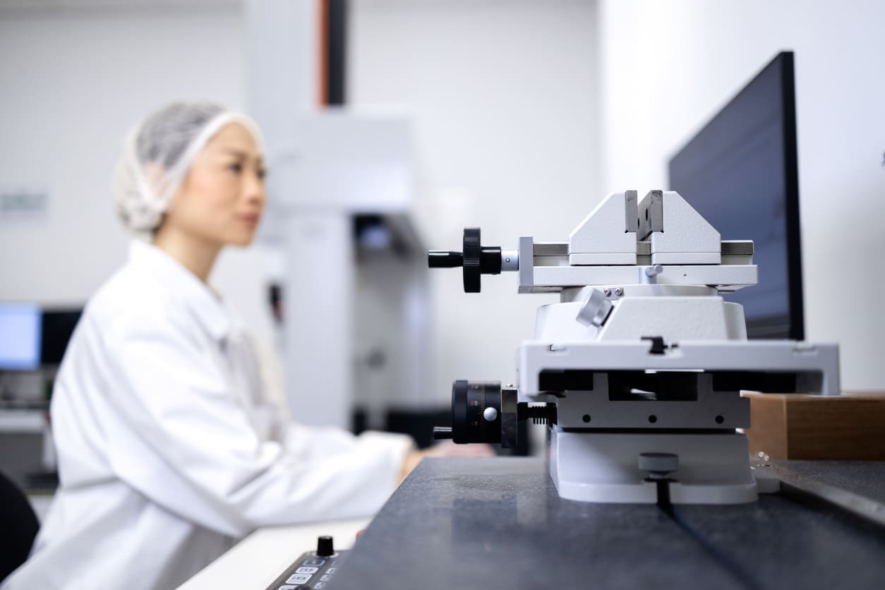 Scientists working in test and development laboratory.